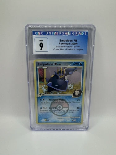Pokemon CGC 9 MINT League Empoleon FB 27/147 2009 Supreme Victors Cross Holo