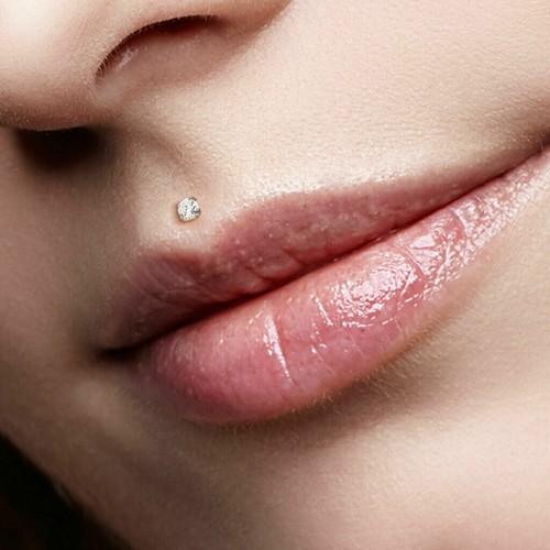 PAR DE ANILLOS DE EMPUJE DE ORO 16G REDONDOS 3mm CZ STUD BIOFLEX LABRET HÉLICE TRAGUS - Imagen 4 de 6