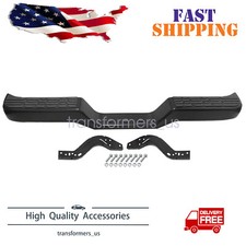 Step Rear Bumper Assembly W Bracket For 1989-1995 Toyota Pickup Dlx Black Steel