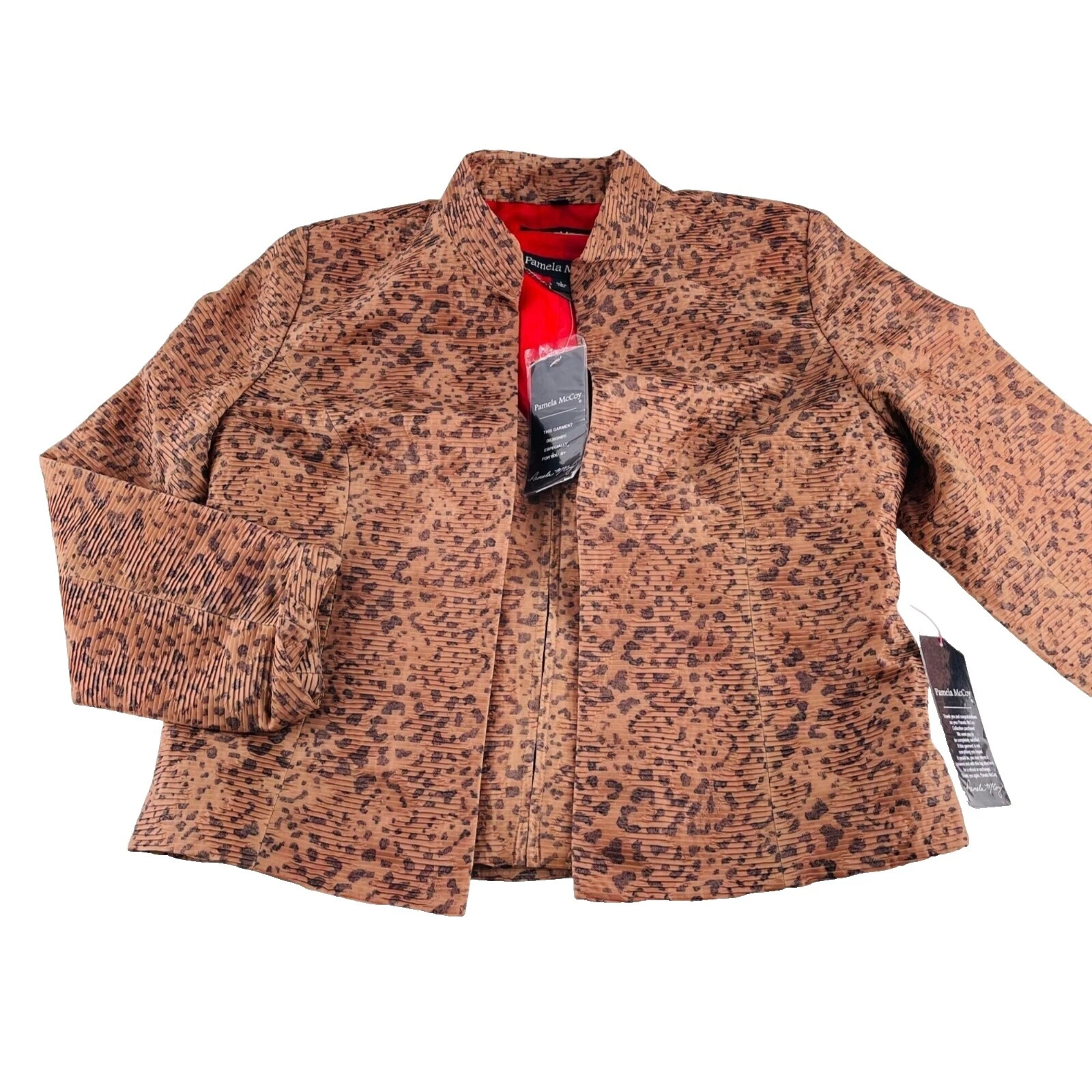 Animal Print Regular Size L Coats, Jackets & Vests for Women