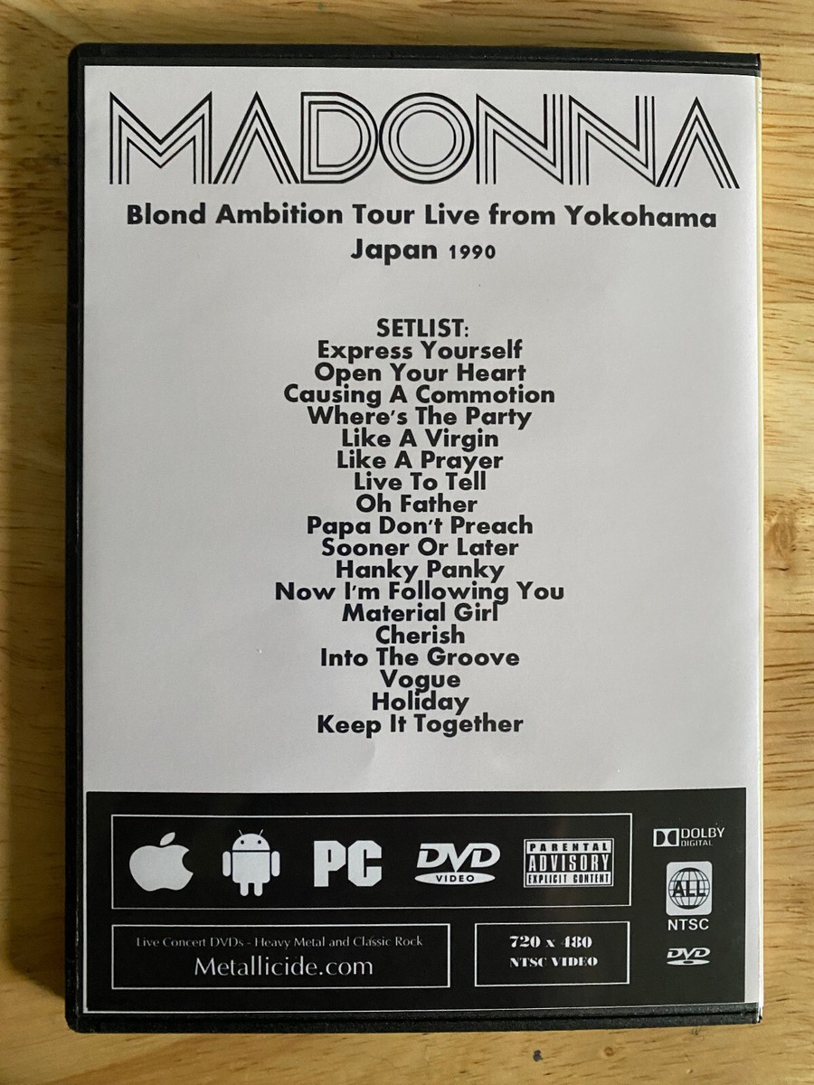 Madonna - Blond Ambition Live from Yokohama 1990 DVD