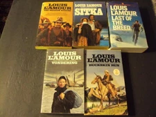 Louis L'Amour 5 PB  Shadow Riders, Sitka, Yondering, Buckshin Run,+1 ID:84204