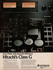 Hitachi  -  Class G Amplifiers - Original Magazine Ad - 1977