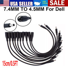 LOT 10 Power Charger Converter Adapter Cable For DELL small Tips 7.4mmTo4.5mm US