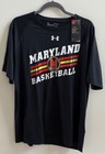 Under Armour Maryland Terrapins Basketball Black Heatgear T-Shirt Men's Xl