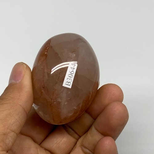 133.3g,2.1"x1.8"x1.5", Red Hematoid Fire Quartz Palm-Stone Crystal Polished, B30 - Picture 8 of 14