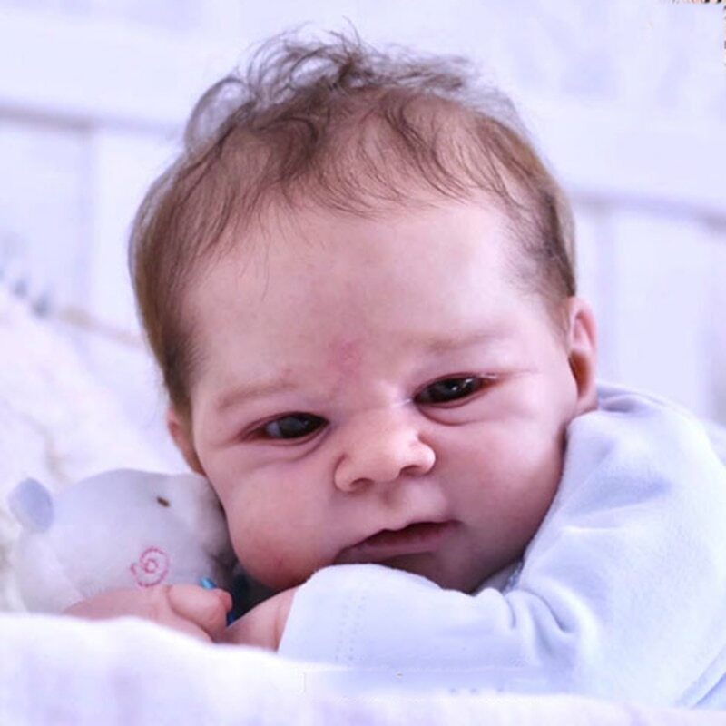 17" Unpainted Reborn Baby Doll Kit Elijah Soft Vinyl Parts DIY + Cloth Body Eyes eBay