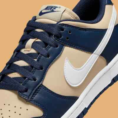 Nike Dunk Low Next Nature Shoes Midnight Navy Gold DD1873-401