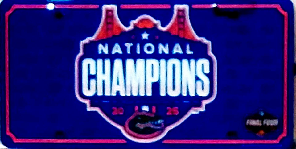 Florida Gators NCAA Hombres 2025 Baloncesto Campeones Nacionales Etiqueta Automática Foto 2 de 2