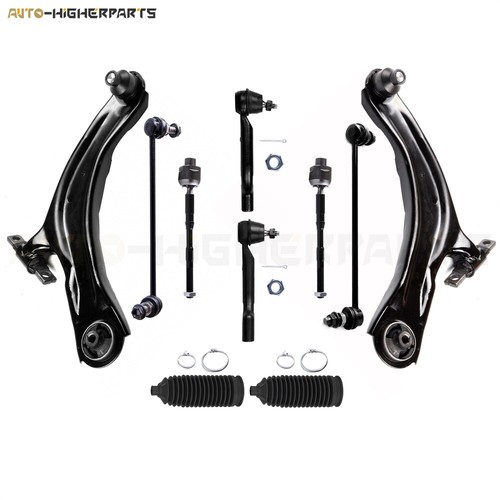For 2008-2013 Nissan Rogue 10 Pcs Front Sway Bar End Tie Rod End Kit