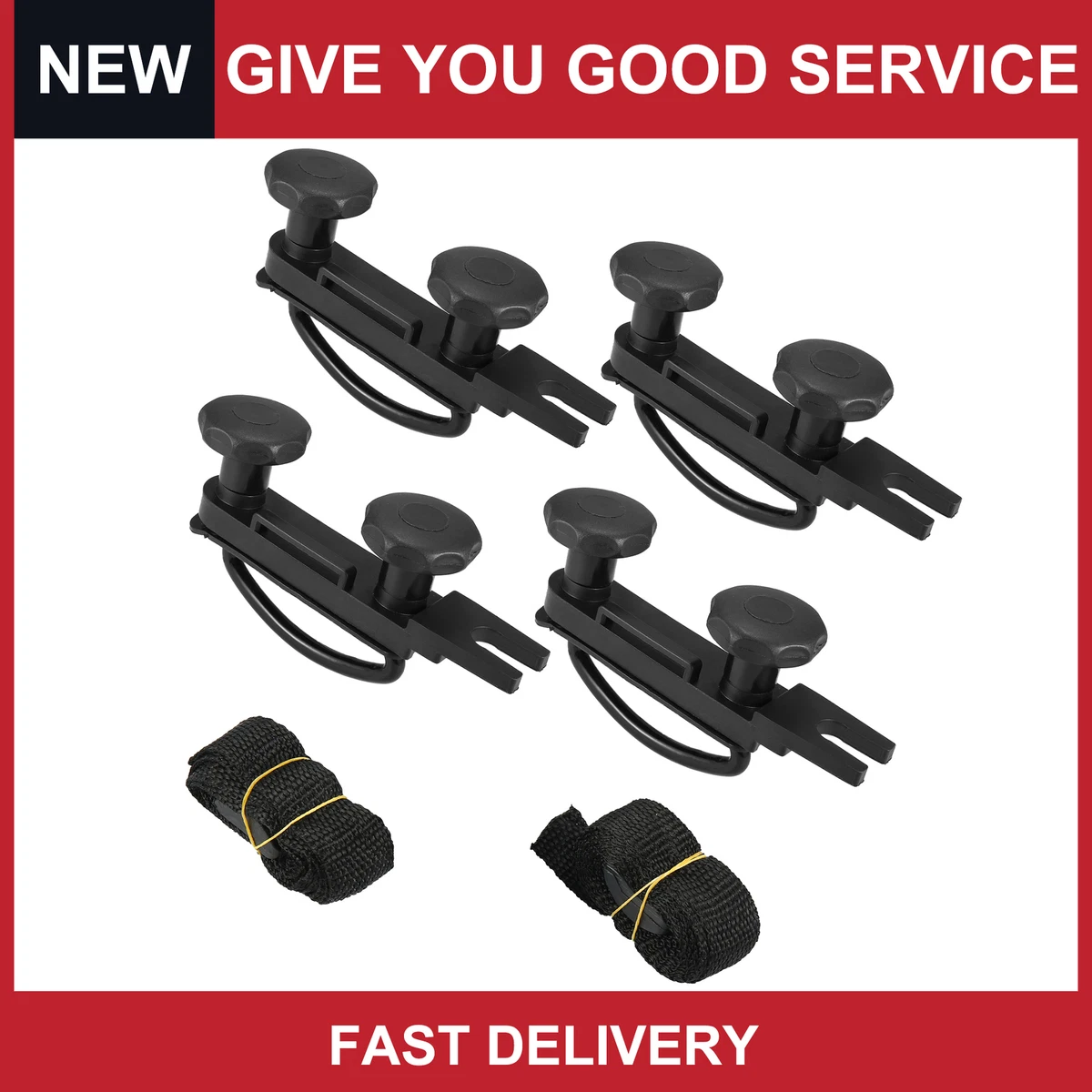 Universal Roof Box U Bolt Clamps Rooftop Cargo Carrier Rack Bolts Pack of 4