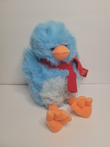 Russ Berrie PICOLO Blue Chick Bird Glitter Plush Stuffed Animal