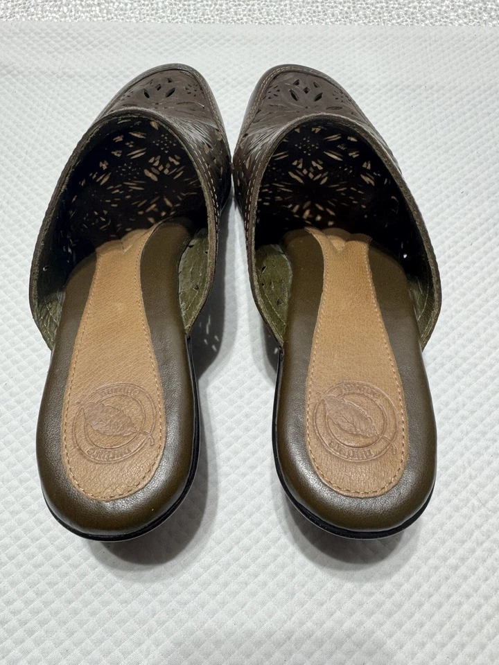 Zuecos Nurture de cuero marrón talla 9 Foto 2 de 2