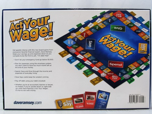 Dave Ramsey's Act Your Wage! Board Game - Complete Pre-Owned Ages 10+ 2-4 - Picture 2 of 6