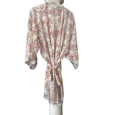 Morgan Taylor Floral Kimono Robe Vitage 80s Short Size medium / Large