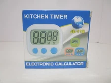 Kitchen White Timer Electronic Calculator JS118, (2 Pack) New, FREE SHIPPING