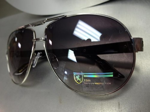 Men or Women Classic Vintage Retro Style SUN GLASSES Classy Silver & Black Frame - Picture 6 of 7