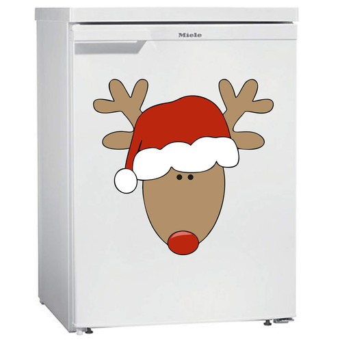 Christmas Fun Reindeer Sticker Decoration Xmas Rudolph - Picture 2 of 3