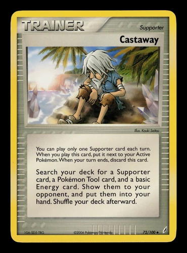 Castaway 72/100 - NM - Crystal Guardians, EX Pokemon