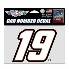 Martin Truex Jr Wincraft #19 Car Number Decal 7 x 4.75