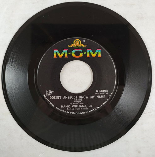 Hank Williams, Jr. – Long Gone Lonesome Blues 1963 MGM K13208 45 RPM Single - Picture 4 of 4