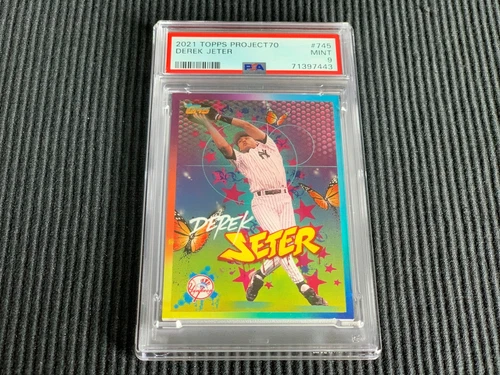 2021 TOPPS PROJECT 70 #745 DEREK JETER / RISK *PSA 9 MINT*  YANKEES