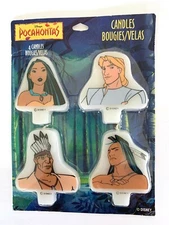 4 Piece Pocahontas Candles Cake Cupcake Decorations John Smith Powhatan Kocoum