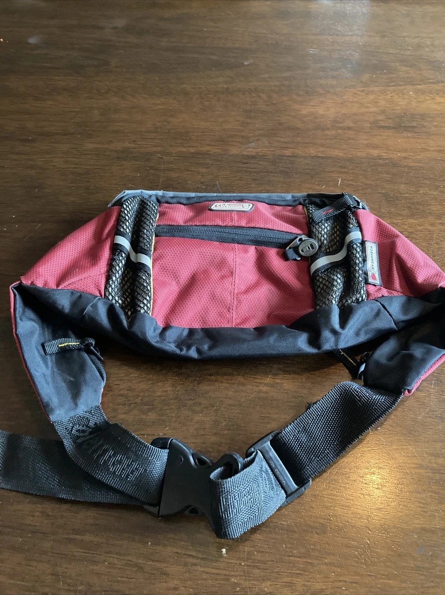 Coleman Hydrotech Fanny Pack Waist Bag Red Black Great Condition