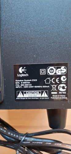 Logitech Subwoofer Z323 schwarz ohne Lautsprecher gebraucht sehr gut erhalten - Bild 5 von 5