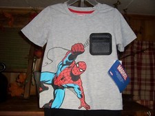MARVEL SPIDERMAN BOYS TODDLER 2 PIECE SHIRT AND SHORT SET SIZE 3T GRAY BLACK NEW