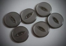 5/8" 2-Hole Fish Eye Smoke Craft/Clothing Buttons