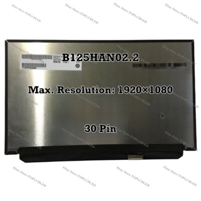 B125HAN02.2 12.5 Inch IPS EDP FHD 1920×1080 For HP Laptop LCD Screen Non-Touch