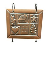 Copper Cover Photo Album Easel Embossed Home Sweet Home Holds 50 4" x 6" Photos