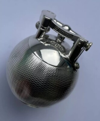 Vintage 1929 STERLING SILVER Dunhill Ball  Lift Arm  Lighter - OVERHAULED