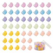 50 PCS Mini Hair Claw Clips Bangs Strong Grip Multifunction Jelly color