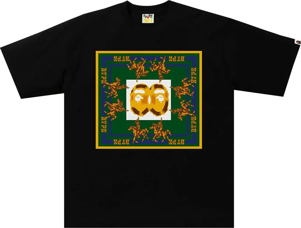 Футболка BAPE Double Ape Head RLX Черные мужские размеры 15090₽