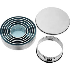 Judge 6 Pce Round Crinkle Edge Cutters