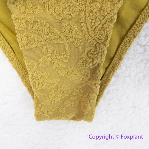 NEW Rhythm.X Free People Paisley Hi String Bikini Bottoms size S Pistachio - Picture 3 of 11