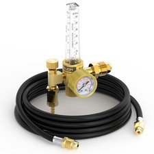 CO2 Argon Flow Meter Gas Regulator Gauge with Gas Hose for MIG TIG Welding