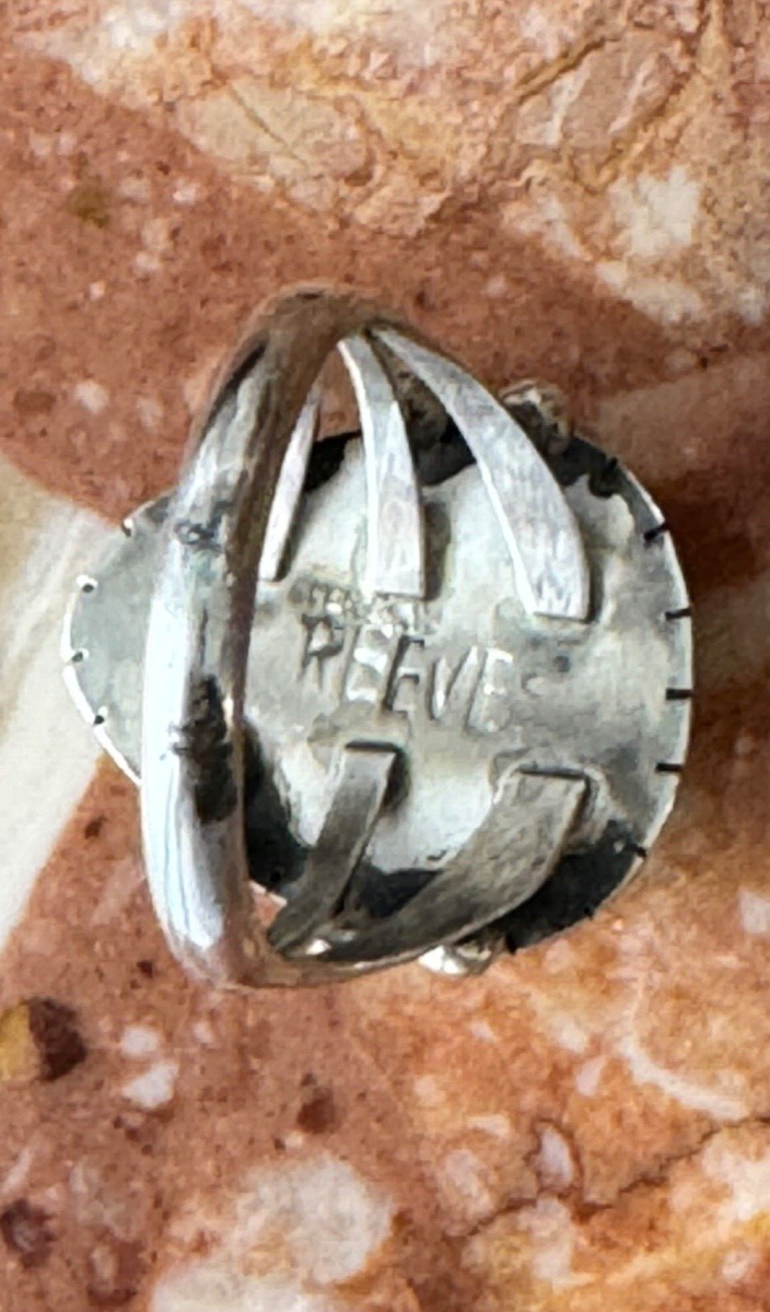 Native American Gary Reeves Sterling Silver and Turquoise Stone