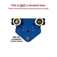 GORBEL ENCLOSED TRACK TROLLEY - ALUMINUM - 500 LB - 2 PIECE DESIGN