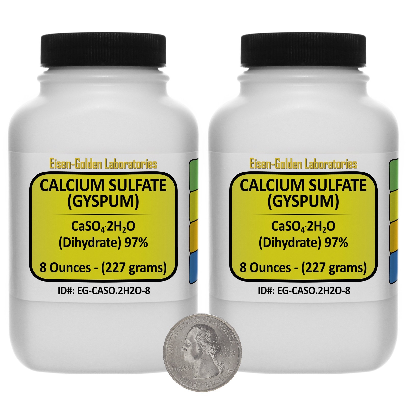 Calcium Sulfate Dihydrate [CaSO4.2H2O] 97% AR Grade Powder 1 Lb in Two ...