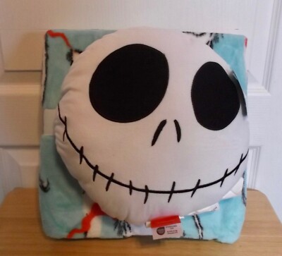 NIGHTMARE BEFORE CHRISTMAS PILLOW & TRAVEL BLANKET SET - CHRISTMAS - NWT