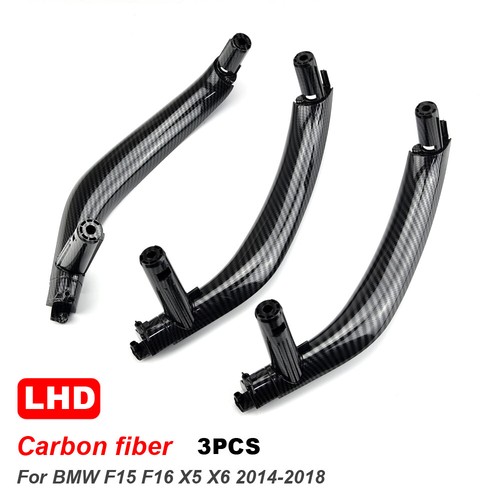 3Pcs/set Car Inner Doors Handle Pull Trim Cover For BMW X5 X6 F15 F16 2014-2018 - Picture 16 of 27