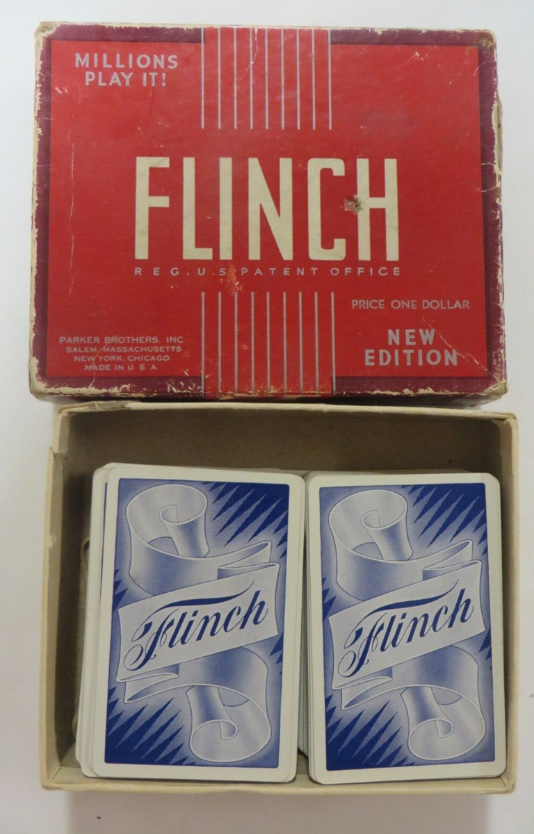 Vintage 1938 FLINCH Card Game Parker Brothers COMPLETE DECK