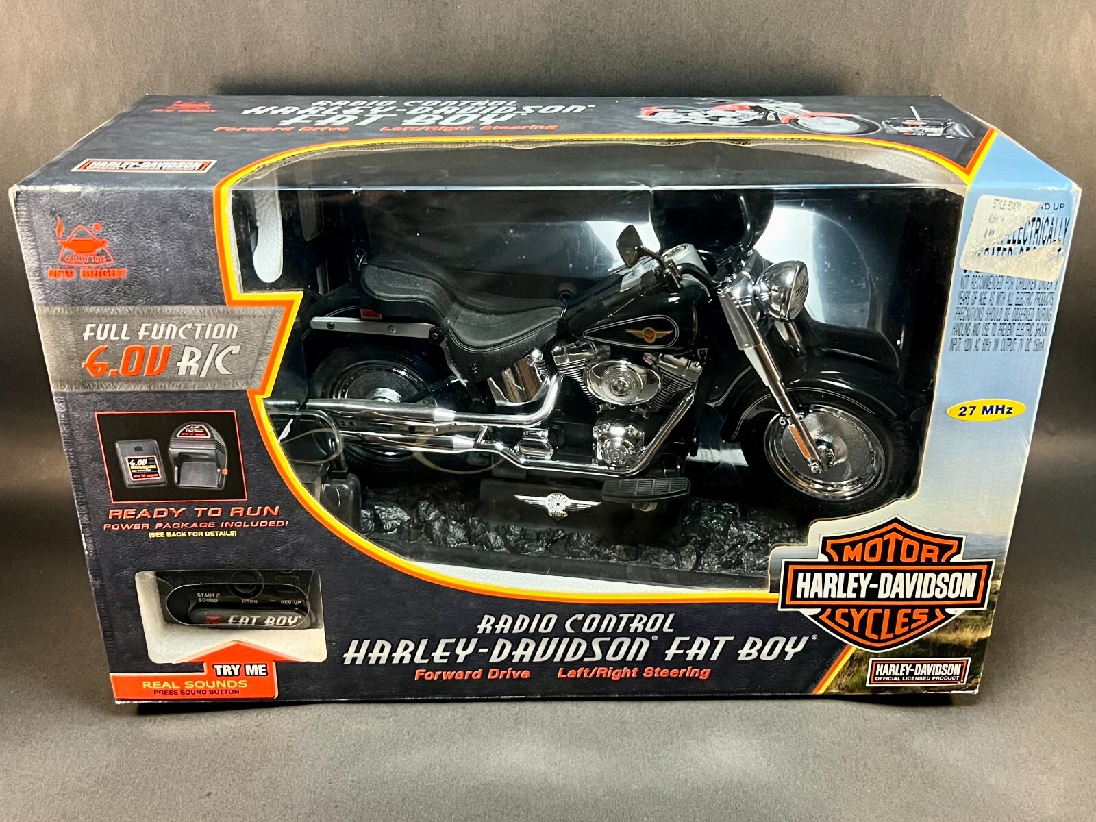 New Bright 16 Harley Davidson Fat Boy Radio Control 6.0V RC Motorcycle