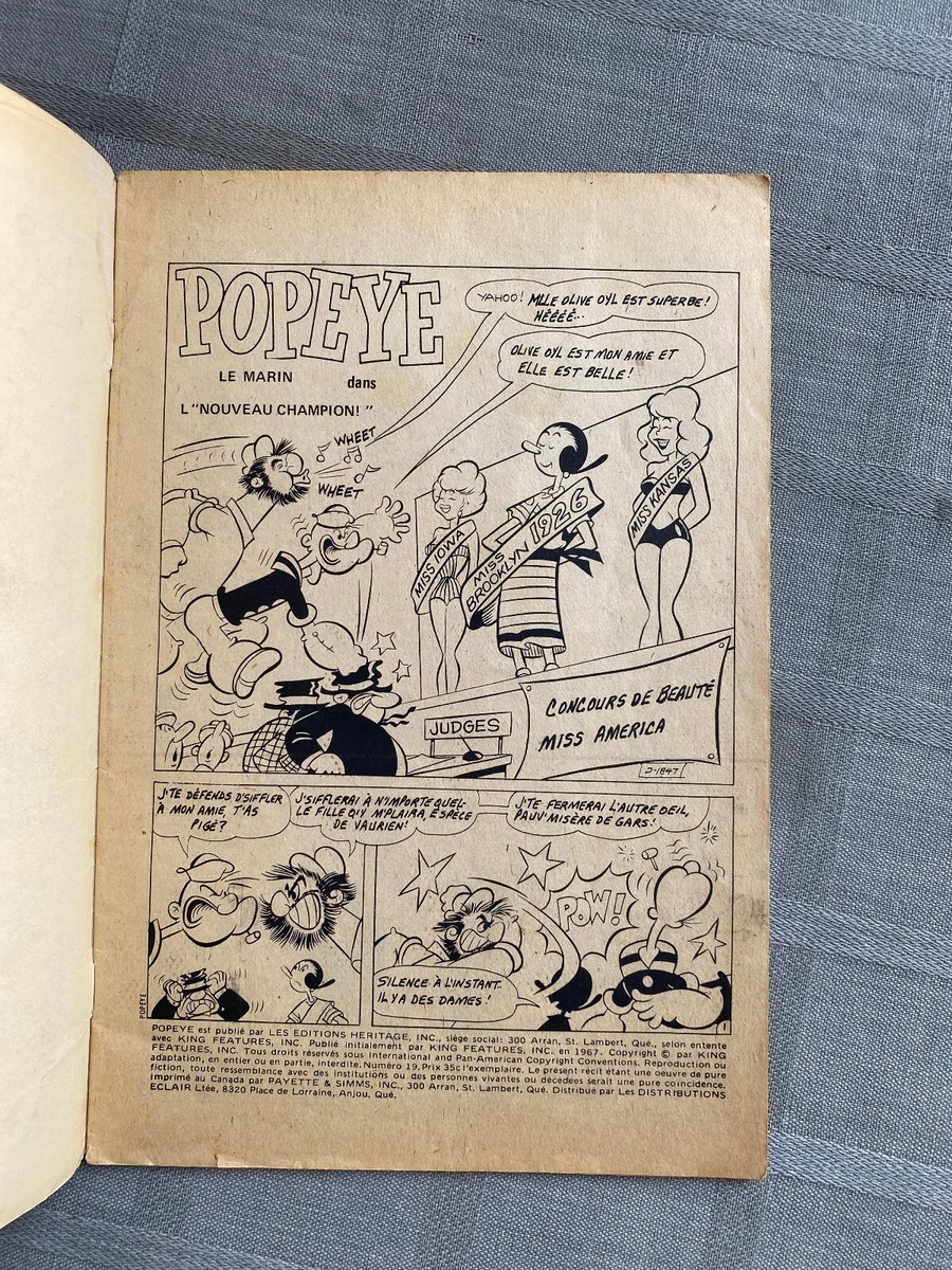 Popeye The Sailor No. 19 Heritage Editions 1976 In Used