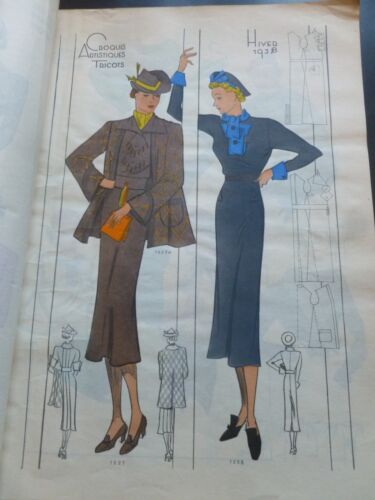 Croquis Artistiques TRICOTS No. 19 : Hiver 1938 - Style book - Vintage Fashion - Picture 9 of 24