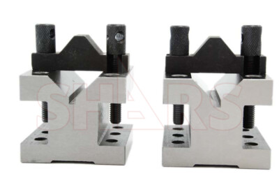 1-3/8 x 19/32 19/32'' Capacity V-Block V blocks Clamp hardened Pair Set .0002'' P
