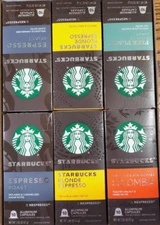 Starbucks Nespresso Coffee 60 Pods Capsules Espresso Variety Pack 02/01/25